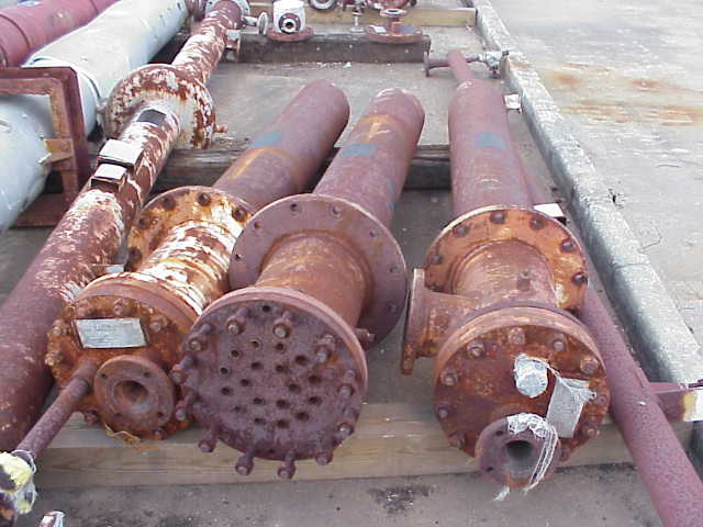 Qty. 1 Each:  Bayonet Heater/Tank Heater.  Area 175 sq. ft.  Operating condition 150 psig - 500 degF.  Has (9) 1 OD X 5' long U tubes. Shell diameter 10 X 5' long (from flange to end of bundle), 2'6 from flange to inlet flange.  Flange for tank connection 15-18 diameter.  Grease inlet is 6 diameter.